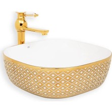 Lena - Tezgah Üstü Porselen Lavabo Outlet - E-8128-