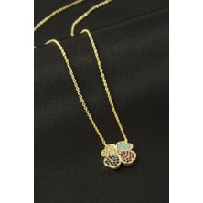 Bijuteri Net Yonca Zirkon Taşlı Kolye