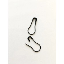 Boncukcu Abla 100 Adet Siyah Çengelli Iğne Ampul Tip Etiket Iğnesi 2 cm Armut Çengelli Iğne