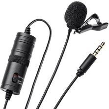 Haiki HK-401 Profesyonel Youtuber Kamera Telefon Yaka Mikrofonu (6 Metre Kablolu)