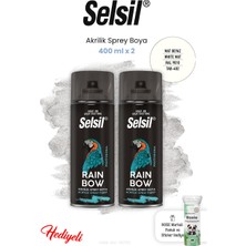 Selsil Mat Beyaz Akrilik Sprey Boya 400 ml x 2 ve Rosie