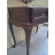 Bengi Ankara Mobilya Dresuar 90585 Elzem Çift Çekm Rustik Aslan Ayak Kayın Kaplama Oymalı Aynalı Natüre Ceviz