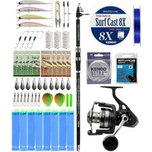 Yek Outdoor Yekoutdoor Surf Olta Seti Okuma Carbonite Pro Tele Surf 420 cm Surf Kamışı&savage Gear Sgs8 8000 Fd Olta Makinesi