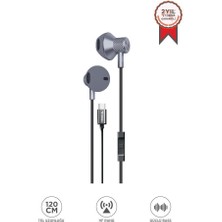 Torima Type-C Girişli Kablolu Kulak Içi Kulaklık  TC05 Gri