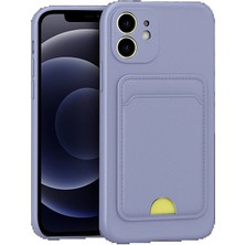SHN iPhone 11 Kılıf Kelvin Kartvizitli Silikon - LILA-(5796) - TJAILD3951-8395