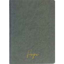 Kum Yayınevi Hope Defter - Thermo Sert Kapak - Kareli 192 Sayfa – 15X21,3CM - Gri