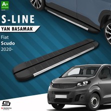 Universal S-Dizayn Fiat Scudo 3 Kısa Şase S-Line Krom Yan Basamak 213 cm 2020 Üzeri A+ Kalite