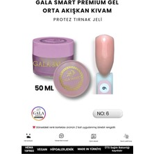 Gala Smart  Orta Akışkan Kıvamlı Gala Protez Tırnak Jeli No:06 - 50 ml