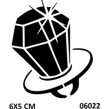 Airbrush Tattoo Elmas Tek Taş Yapışkanlı Stencil Süsleme ve Boyama Kalıbı