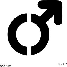 Airbrush Tattoo Erkek Sembolü Yapışkanlı Stencil Süsleme ve Boyama Kalıbı