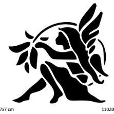 Airbrush Tattoo Peri Kızı Yapışkanlı Stencil Süsleme ve Boyama Kalıbı