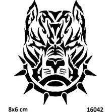 Airbrush Tattoo Pitpul Köpek Yapışkanlı Stencil Süsleme ve Boyama Kalıbı