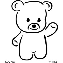 Airbrush Tattoo Selam Ayıcık Yapışkanlı Stencil Süsleme ve Boyama Kalıbı