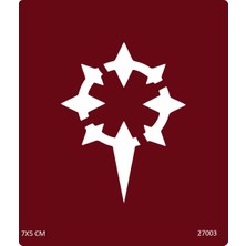 Airbrush Tattoo Tribal Pusula Yapışkanlı Stencil Süsleme ve Boyama Kalıbı