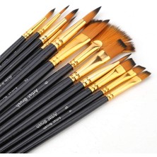 Braventa Collection Hannah 12 Parça Boya Fırçası Seti, Çocuklar, Yetişkinler, Yeni Başlayanlar ve Profesyonel Için Akril