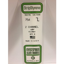 Evergreen 754 3.1X355 Mm. Z Profil Polistren Çubuk-3 Adet- Beyaz