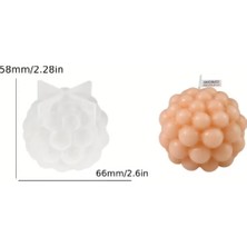 Craftto Yuvarlak Bubble Silikon Mum Kalıbı