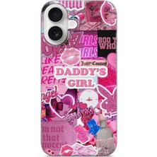 Lelia iPhone 16 Plus Uyumlu Baskılı Şeffaf Telefon Kılıfı | Koleksiyon: Chromatica Aura