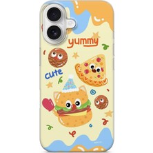 Lelia iPhone 16 Uyumlu Baskılı Şeffaf Telefon Kılıfı | Koleksiyon: Snacktoon Delight