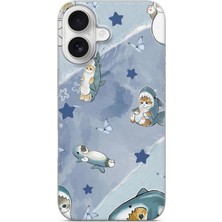 Lelia iPhone 16 Uyumlu Baskılı Şeffaf Telefon Kılıfı | Koleksiyon: Cute Animals