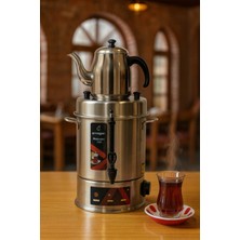 Armağan Harici Demlikli Çay Otomatı - 40 Bardak - Gizli Rezistans - 430 Kalite Paslanmaz Çelik