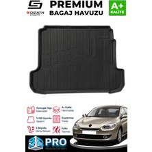 Universal S-Dizayn Renault Fluence 3D Pro Bagaj Havuzu 2009 Üzeri A+ Kalite