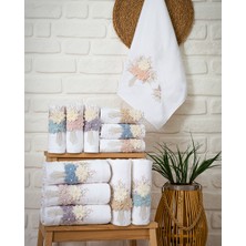 Buldan Üretimi Çeyizlik Nakışlı Buket Kadife 6'lı Mutfak Havlusu I 30X50