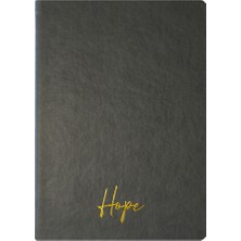 Kum Yayınevi Hope Defter - Thermo Sert Kapak - Çizgili 192 Sayfa – 15X21,3CM - Koyu Gri