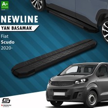 Universal S-Dizayn Fiat Scudo 3 Uzun Şase Newline Siyah Yan Basamak 243 cm 2020 Üzeri A+ Kalite