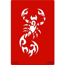 Airbrush Tattoo Tribal Akrep Yapışkanlı Stencil Süsleme ve Boyama Kalıbı