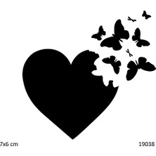 Airbrush Tattoo Kalpten Çıkan Kelebekler Yapışkanlı Stencil Süsleme ve Boyama Kalıbı