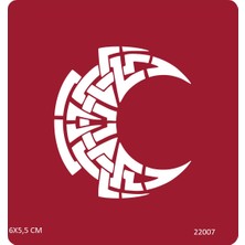 Airbrush Tattoo Tribal Hilal Yapışkanlı Stencil Süsleme ve Boyama Kalıbı