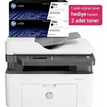 Hp Laser M137FNW+1T 4ZB84A Wi-Fi + Fotokopi + Tarayıcı Çok Fonksiyonlu Lazer Yazıcı 1 Adet Orjınal Toner Hediyeli