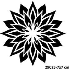Airbrush Tattoo Çizgisel Sanatsal Mandala Stencil Süsleme ve Boyama Kalıbı