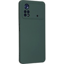 Epilons Newface Poco X4 5g Kılıf Nano Içi Kadife Silikon - Koyu Yeşil