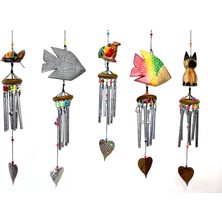 Üstü Ahşap Altı Metalli Rüzgar Çanı