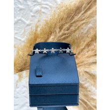 Livora Jewelry 925 Ayar Gümüş Sıralı Yonca Figürlü Spor Kadın Bileklik – Şans ve Zarafeti Bir Arada