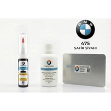 Colorguard Bmw 475 Safir Siyahı Rötuş Seti - 2 Si 1 Arada Iğne ve Fırça Uçlu Şişe, Solüsyon ve Rötuş Çeliği