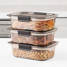 Hepta Collection 3'lü Kuru Gıda Erzak Saklama Kabı - Meyve & Sebze Saklama Kabı Seti - Kapaklı Beslenme Kabı 900ML*3