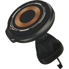 Azurtech 15 Watt Mıknatıslı Havalandırma Için Wireless Şarj - Araç Telefon Tutucu