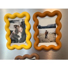 MisterionStudio Buzdolabı Magnet Çerçeve Figürlü Yüksek Kaliteli Baskı 3 Adet Farklı Renkler