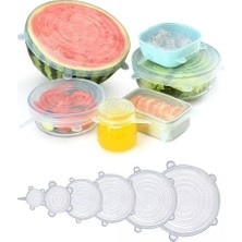 Braventa Collection Luti Concept Tazeliği Koruyan Elastik Silikon Streç Kapak Esnek Silikon Strech Saklama Kabı Kapaklar