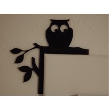 MisterionStudio Baykuş Figürlü Kapı Köşe Dekoru – Ağaç Dalı Tasarımlı Duvar Süsü
