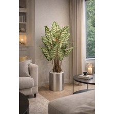 Elit Organizasyon & Tasarım Yapay Çiçek Elitluxe Design 150 cm Yapay Alocasia (Fil Kulağı) Bitkisi – Saksılı, Dekoratif