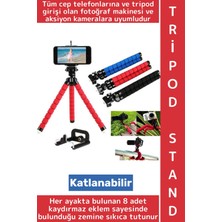 Wintoup Telefon Aksiyon Kamerası Yatay Dikey Şık Ahtapot Selfie Tripod Telefon Tutucu Akrobat Stand Çubuğu
