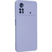 Olinea Newface Poco X4 5g Kılıf Nano Içi Kadife Silikon - Lila