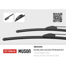 Silbak Storozal Silecek Süpürgesi 500/500MM Muz Tipi Duster 10/09-11/14 -Logan 07/04-Logan Mvc 07 Sandero 06/08