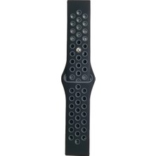 Olinea Newface Watch 20MM Spor Delikli Kordon - Siyah-Gri
