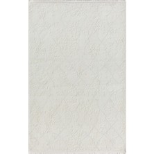 Karmen Halı Tokyo 1771 Beyaz Halı Geometrik Desenli Modern Akrilik Halı Kaymaz Taban Tozuaz Salon Halısı