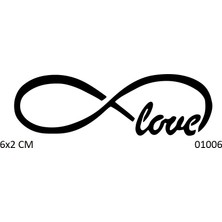 Airbrush Tattoo Aşk Sonsuzluk Yapışkanlı Stencil Süsleme ve Boyama Kalıbı